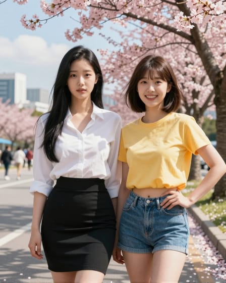 여친과 여사친의 프로필 사진